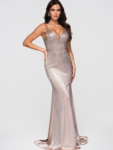 Robe de soirée Ombre en beige