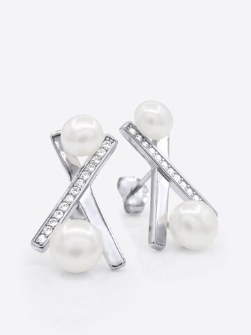 Boucles d'oreilles 'Banuils' Ateliers Saint Germain en blanc