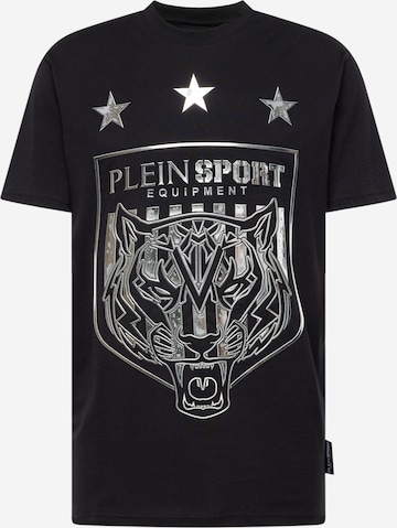 Maglietta 'Tiger' di Plein Sport in nero: frontale