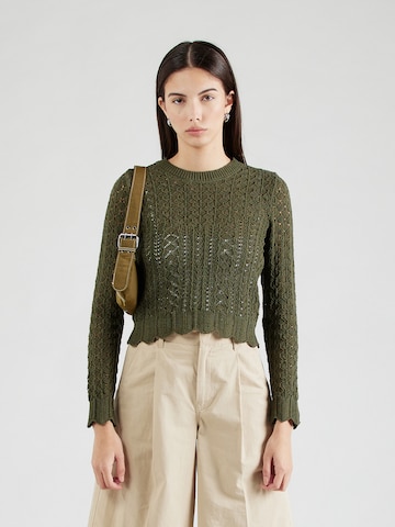 Pull-over 'ONLSAGA' ONLY en vert : devant