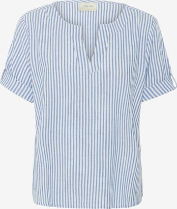 Cream Bluse in Blau: Vorderseite