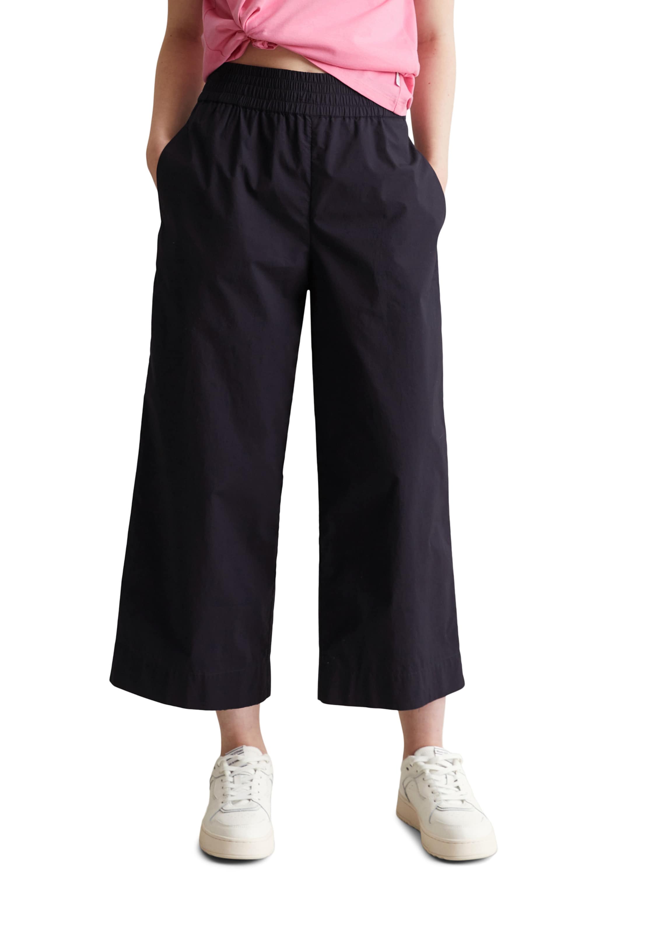 Marc O'Polo DENIM Loosefit Broek in Blauw: voorkant