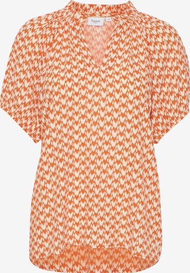 SAINT TROPEZ Bluse 'Tessa' i pastelgul / orange / hummer, Produktvisning