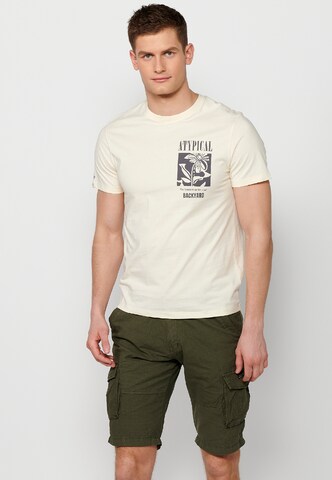 T-Shirt KOROSHI en beige : devant