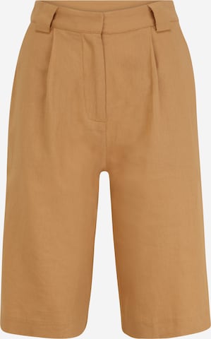 Y.A.S Tall Regular Pleat-Front Pants 'FANA' in Beige: front