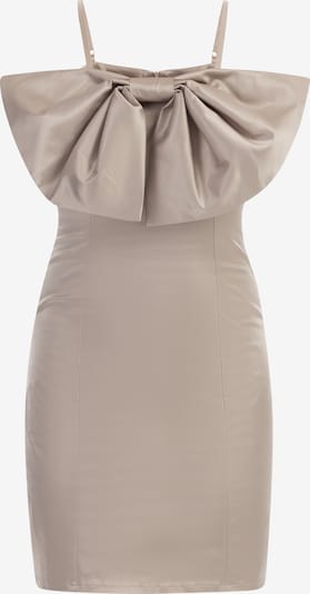 Rochie de cocktail faina pe alb kitt, Vizualizare produs