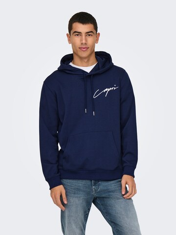 Only & Sons - Sudadera 'ONSDAVID' en azul: frente