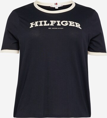 T-shirt Tommy Hilfiger Curve en bleu : devant