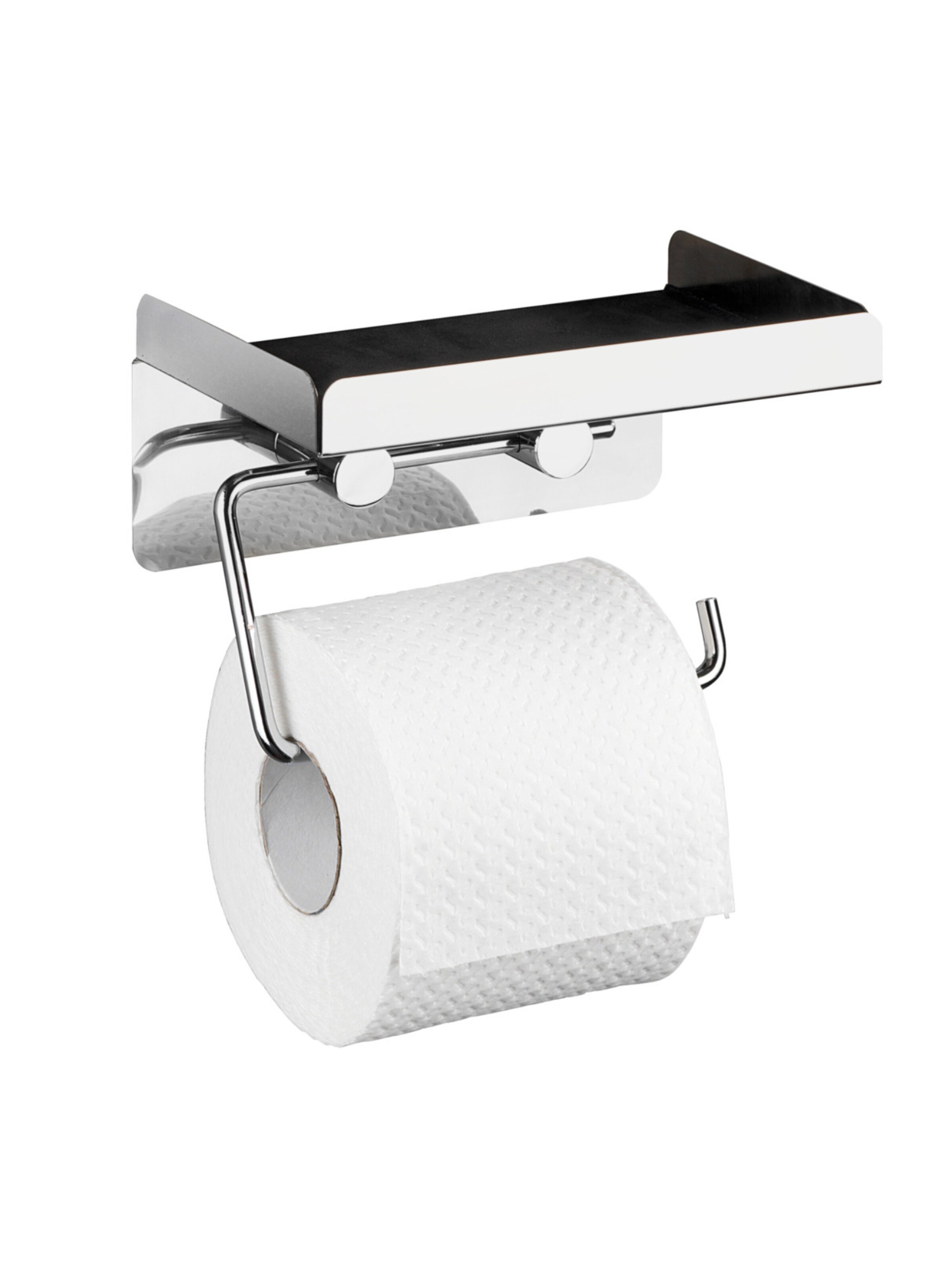 Wenko Toilettenpapierhalter 'Universal' in Silber: Vorderseite