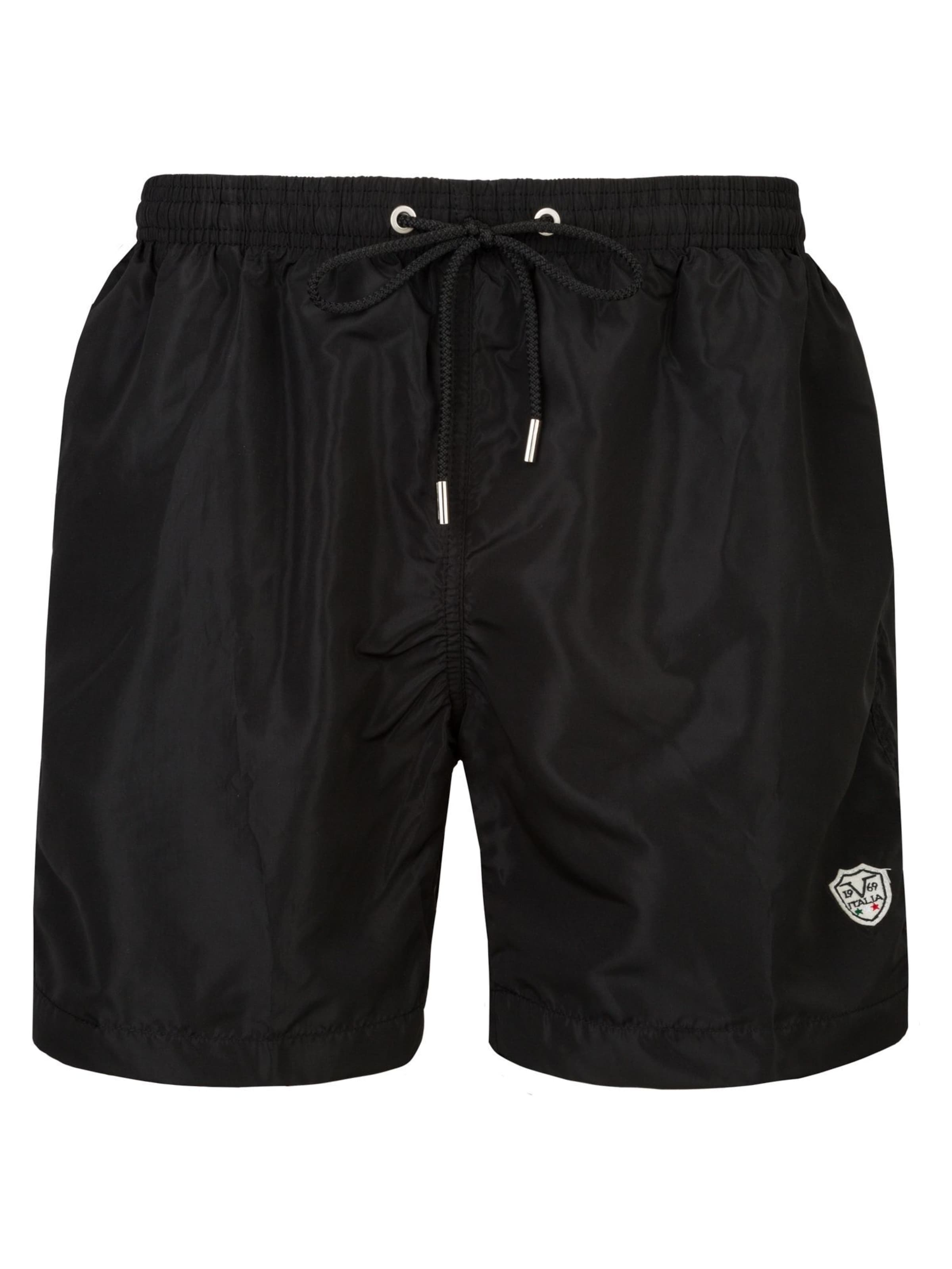 19V69 ITALIA Плавательные шорты 'Siro Basic' в Черный: спереди