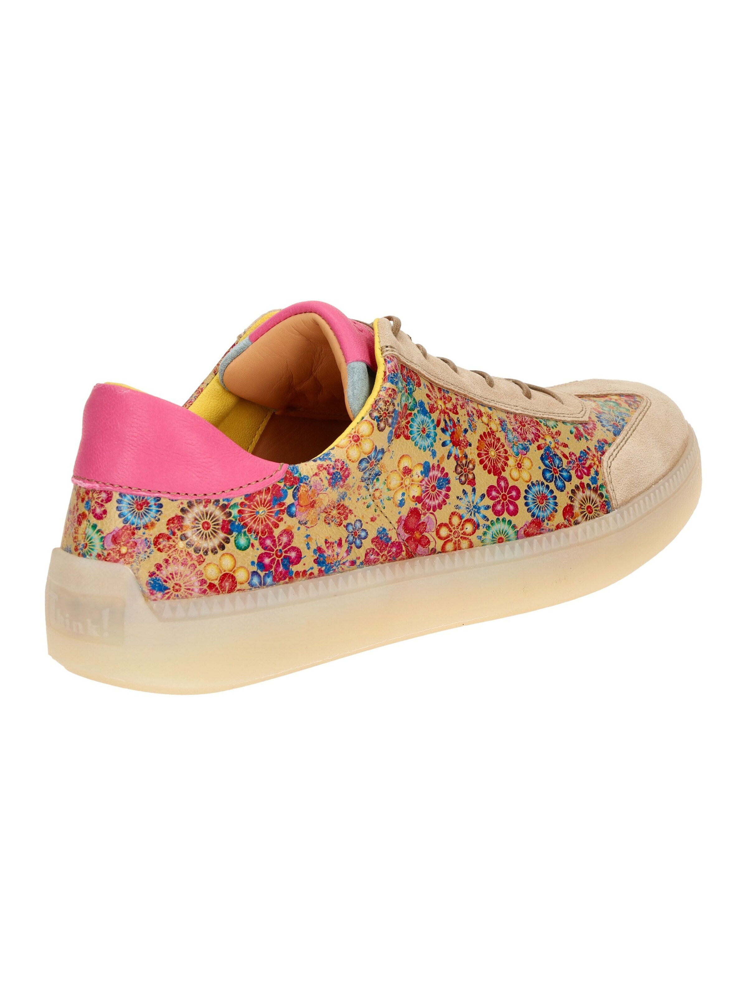 THINK! Lace-Up Shoes 'Think Turna Schuhe Sneaker beige bunt Blüten 1104' in Beige