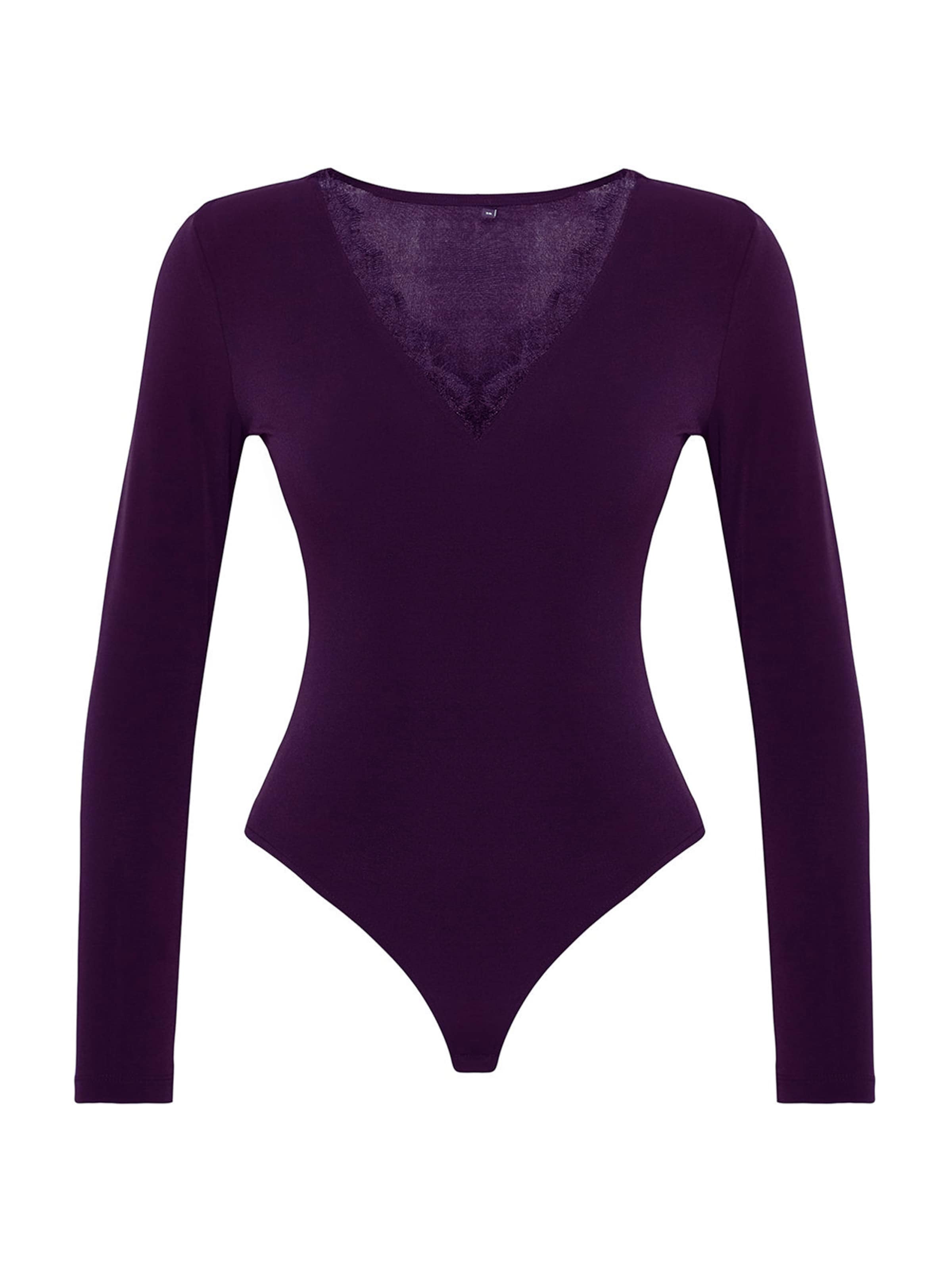 Trendyol Tričkové body – fialová: přední strana