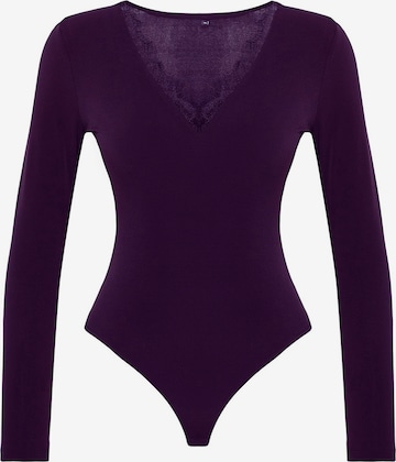 Trendyol Боди-футболка в Лиловый: спереди