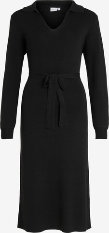 VILA Úpletové šaty 'Marla' – černá: přední strana