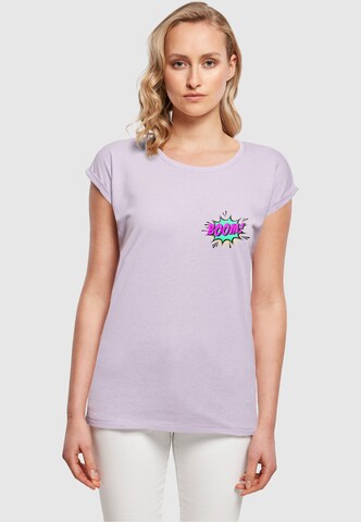 Merchcode Shirt 'Boom Comic' in Purple: front