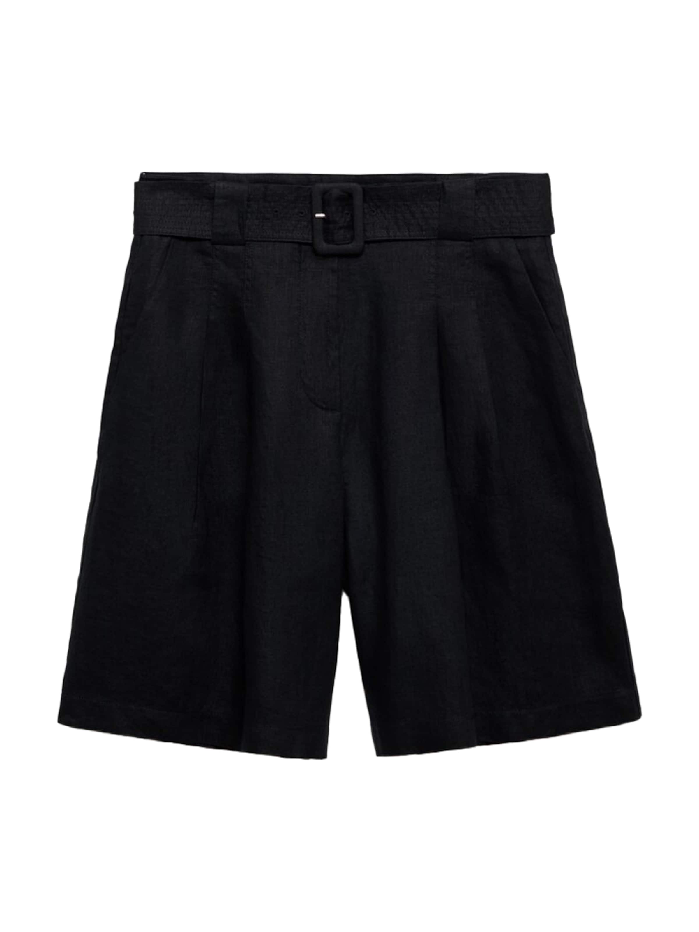 MANGO Loosefit Laskoshousut 'Samari' värissä musta: etupuoli