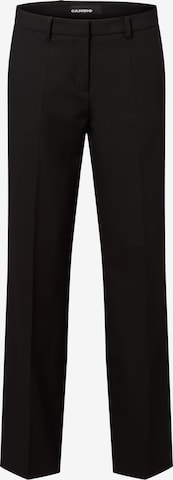Cambio Regular Pleat-Front Pants in Black: front