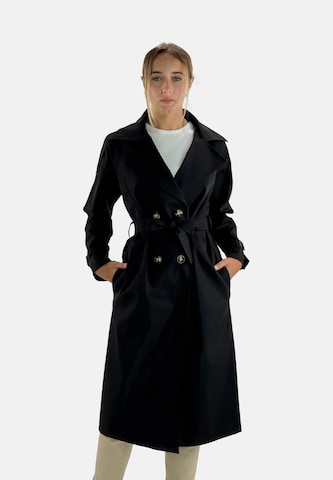 Manteau mi-saison Elara en noir
