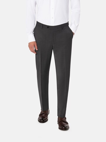BENVENUTO Slim fit Pants 'NERO' in Grey: front