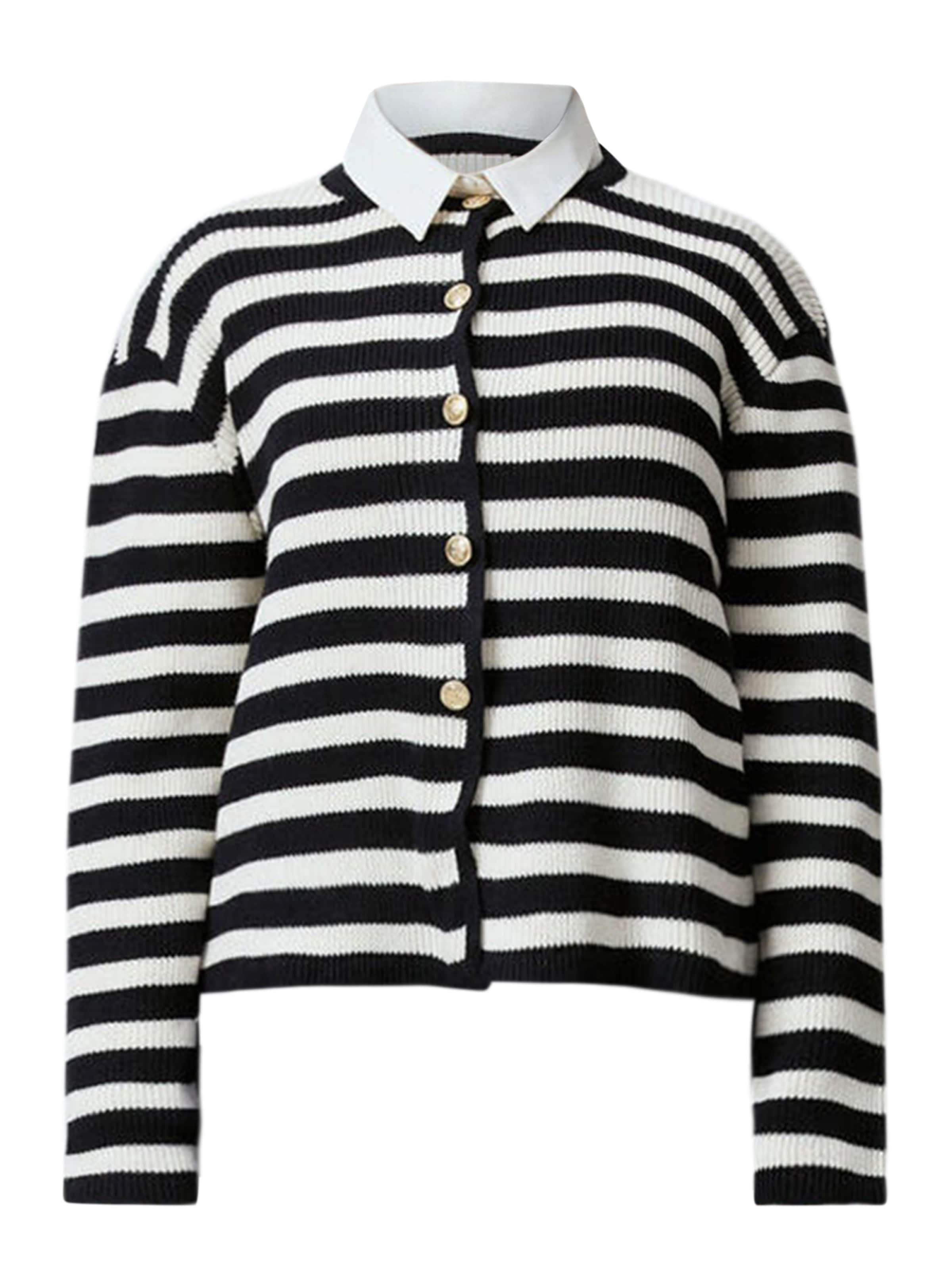 Touche Prive Strickjacke in navy / weiß, Produktansicht