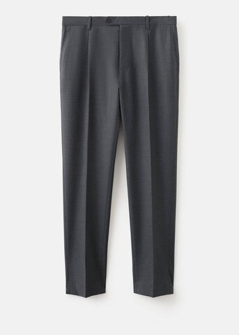 MANGO MAN Regular Pleat-Front Pants 'Siena' in Grey