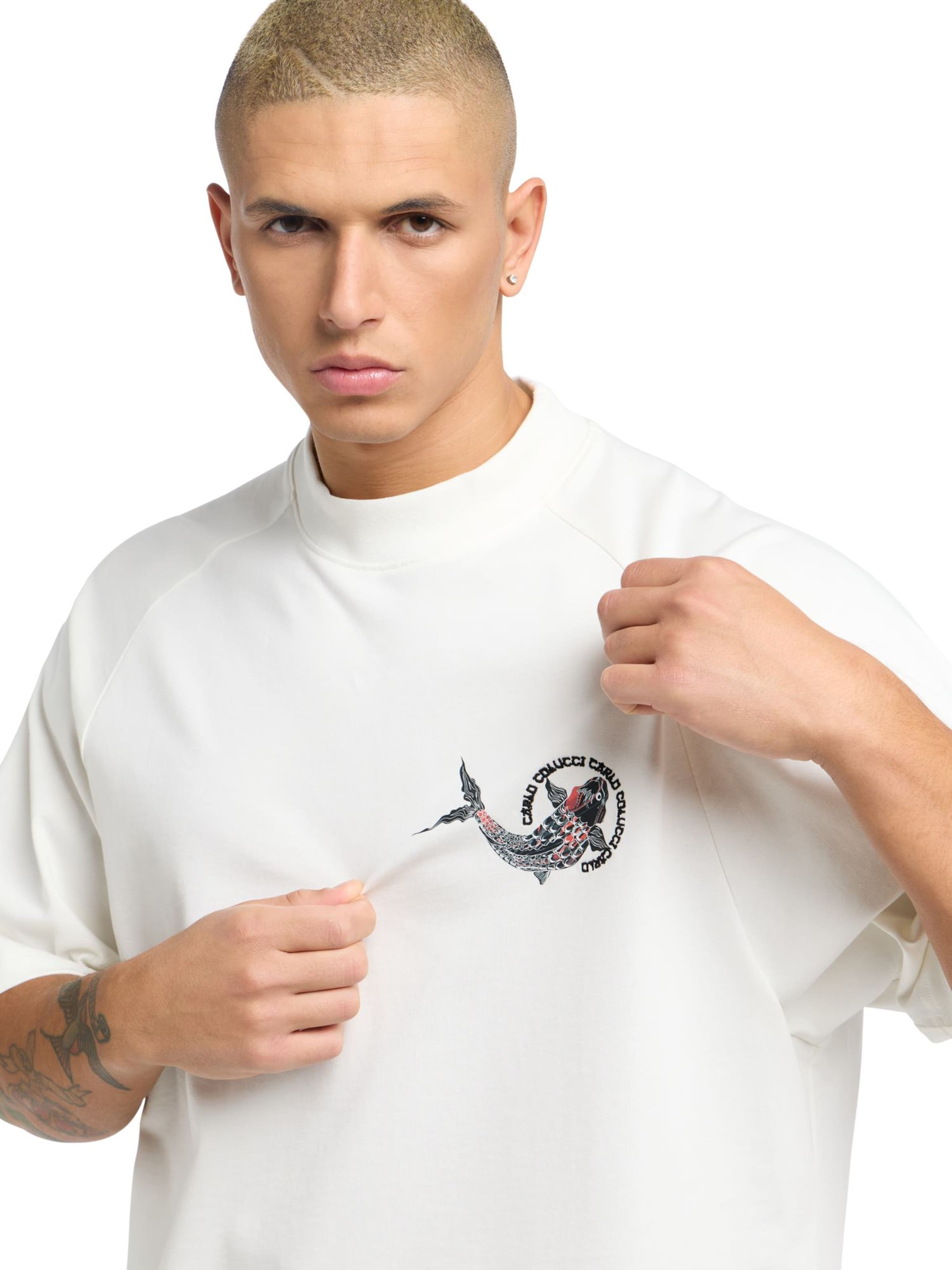 T-Shirt 'Dorigoni' Carlo Colucci en blanc