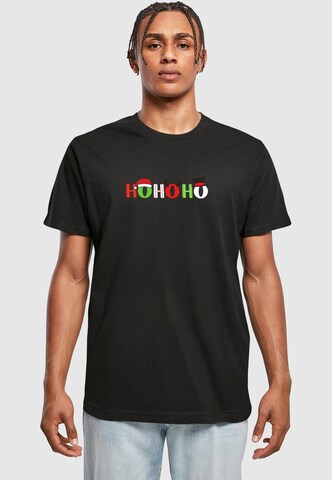 Merchcode Shirt 'Christmas Ho Ho Ho' in Black: front