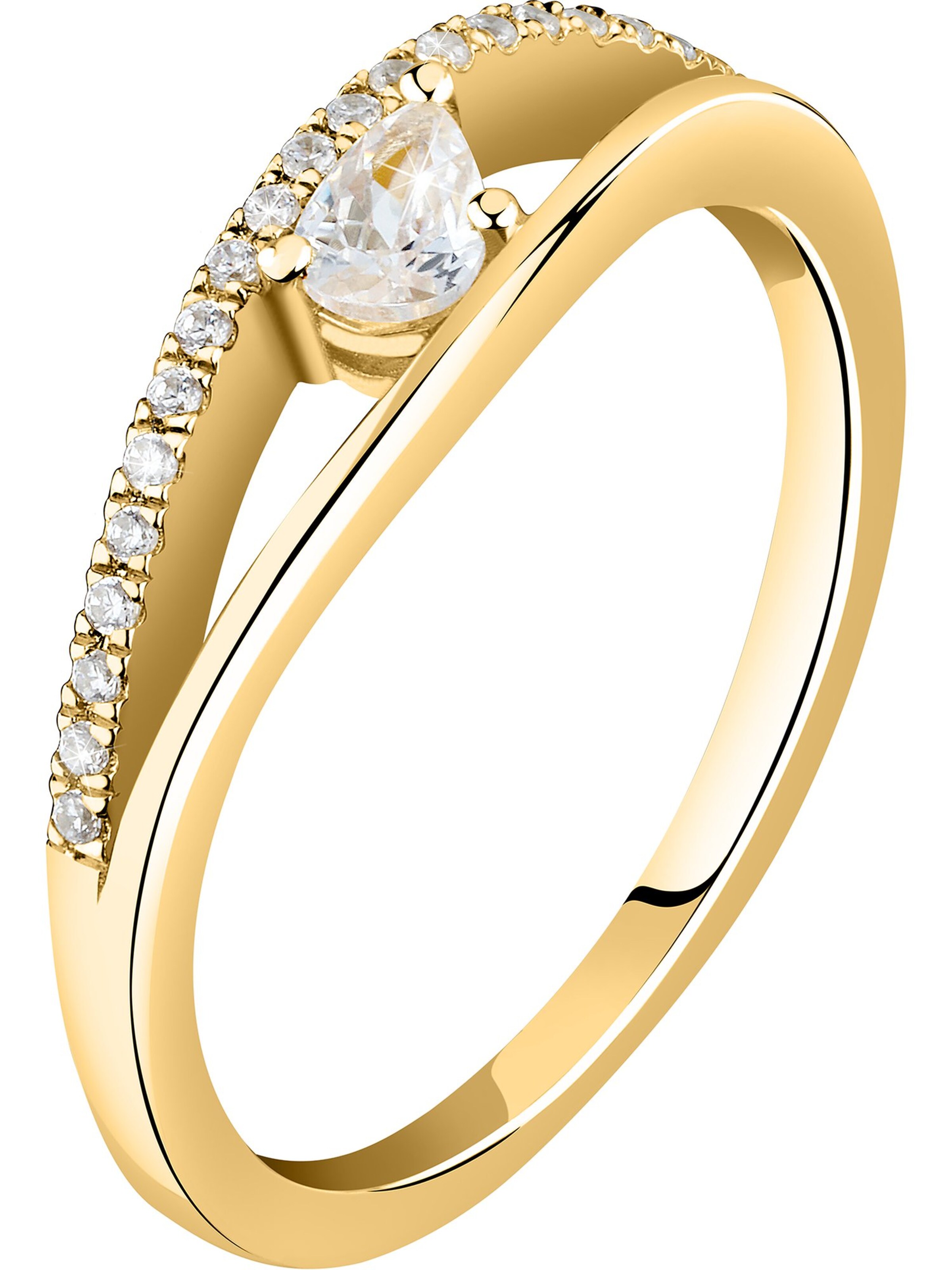 Live Diamond Ring in Yellow: front