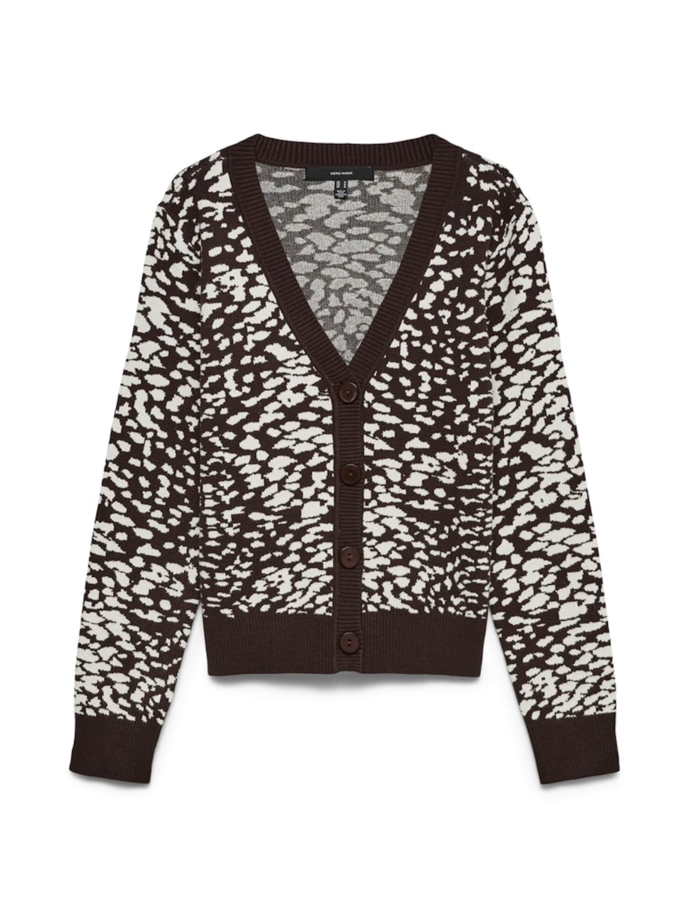 VERO MODA Strickjacke 'VMARIA' in Braun: Vorderseite
