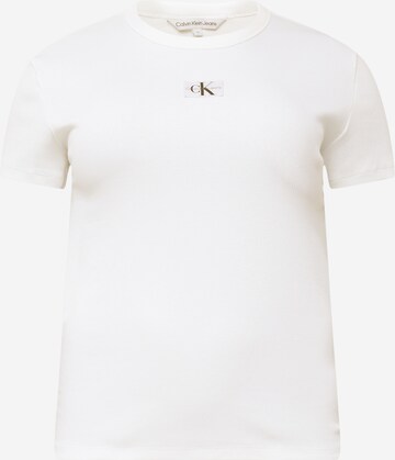 Calvin Klein Jeans Curve - Camisa em branco: frente