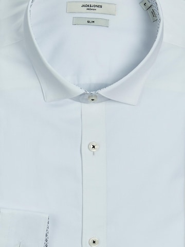 JACK & JONES Slim fit Button Up Shirt 'CARDIFF' in White