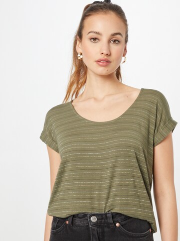 T-shirt PIECES en vert : devant