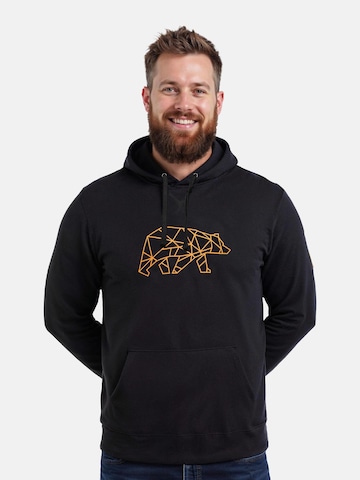 FORSBERG Sweatshirt 'Pettarson Hoodie mit Logo' in Black