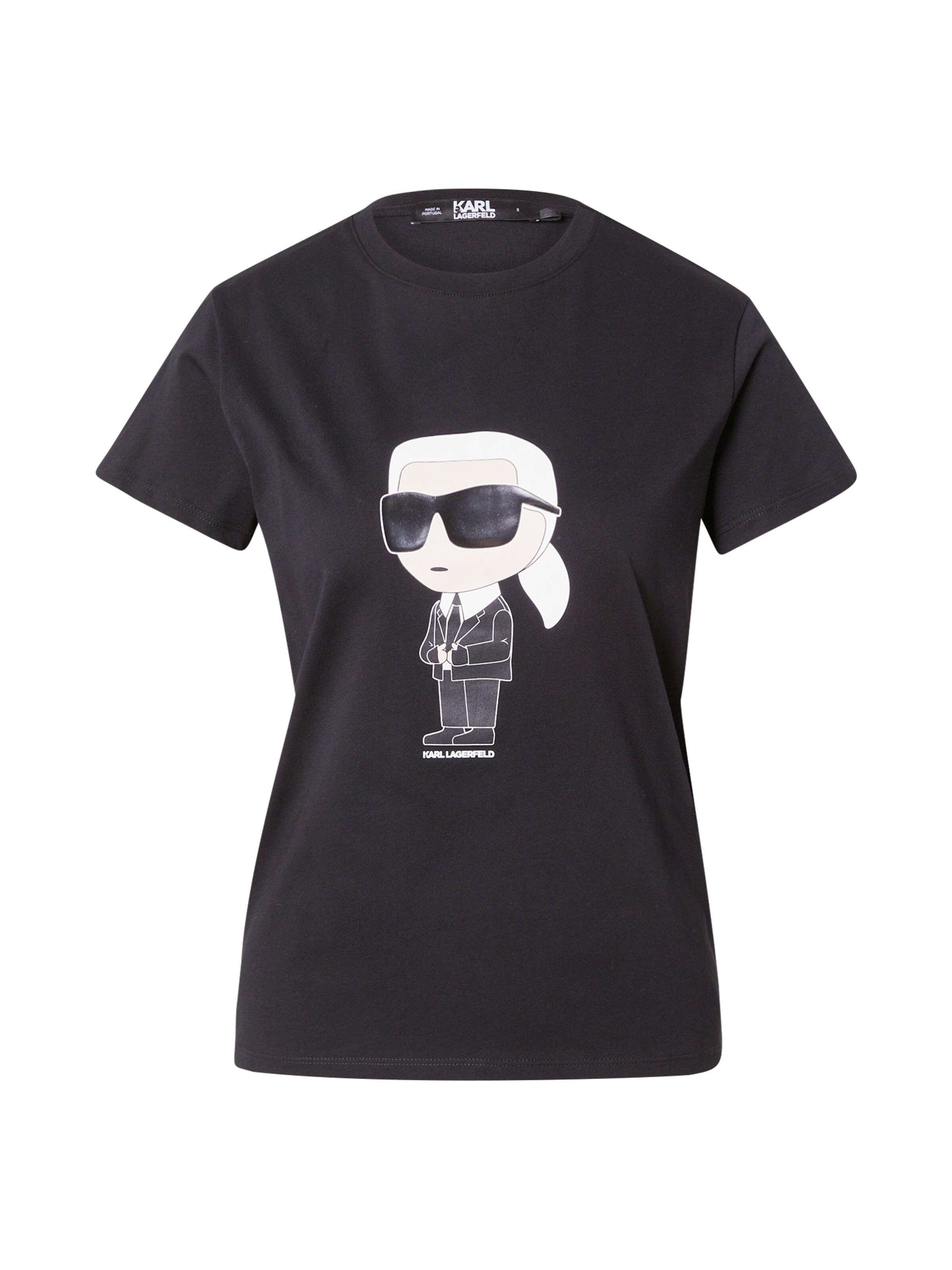 Marškinėliai 'Ikonik 2.0' iš Karl Lagerfeld, spalva – juoda / balta, Prekių apžvalga