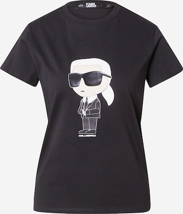 T-shirt 'Ikonik 2.0' Karl Lagerfeld en noir : devant