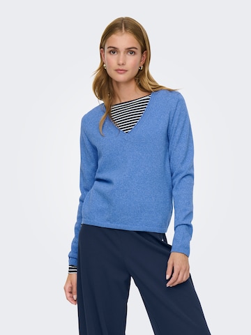 Pull-over 'ONLLOYAL' ONLY en bleu : devant