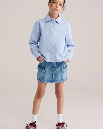WE Fashion Bluse in Blau