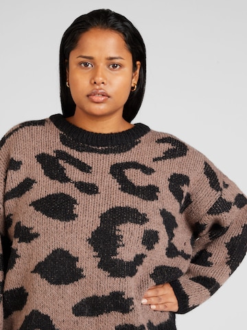 Vero Moda Curve Sweater 'ZELMA' in Brown