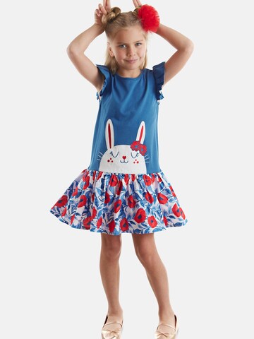 Denokids Dress 'Cute Bunny' in Blue: front