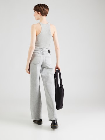 PIECES Wide leg Jeans 'PCSELMA' in Grey
