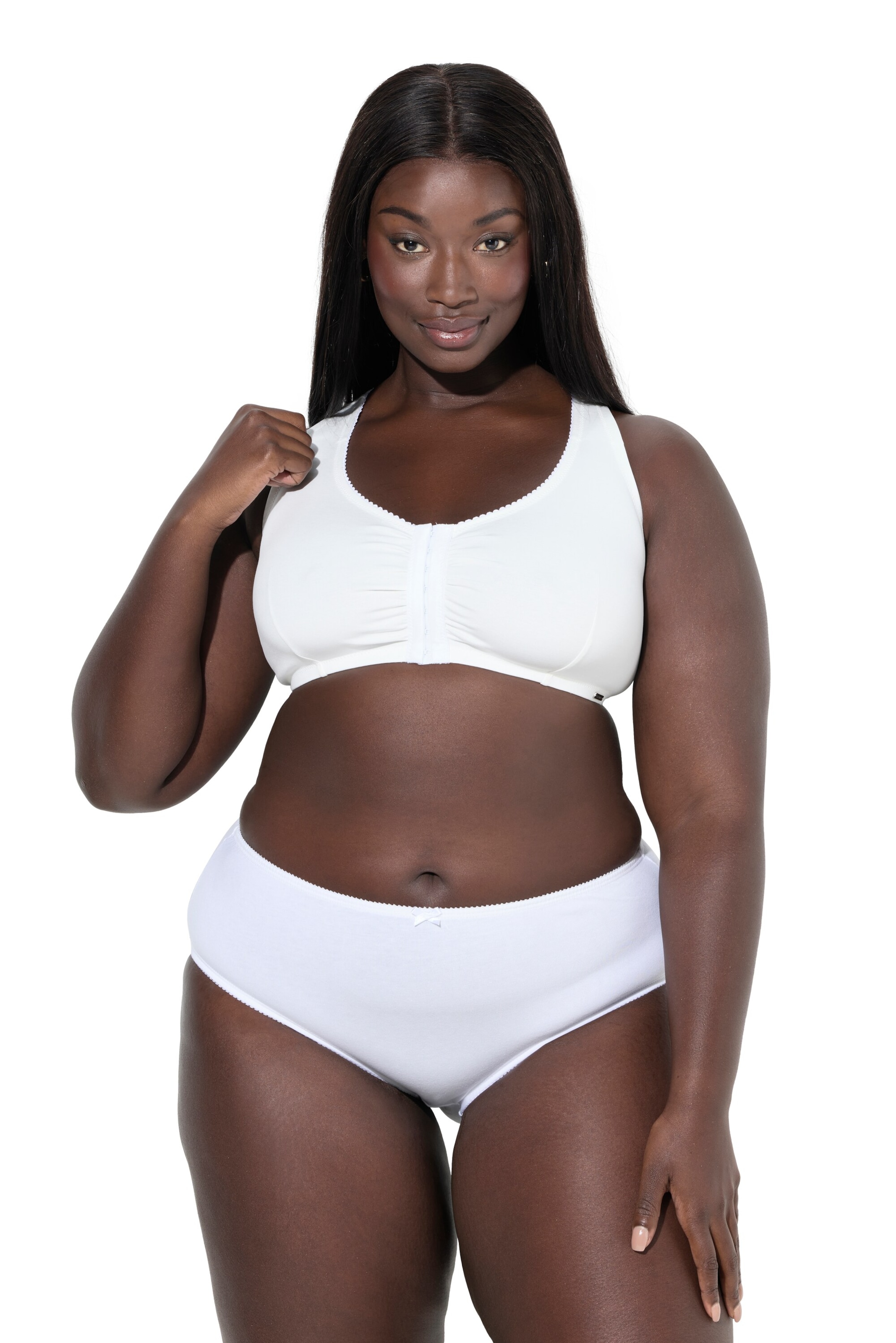 Ulla Popken Bustier BH in Wit: voorkant