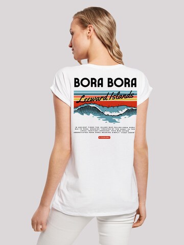 T-shirt 'Bora Bora Leewards Island' F4NT4STIC en blanc : devant
