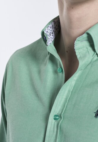 DENIM CULTURE Regular fit Button Up Shirt ' FYODOR ' in Green