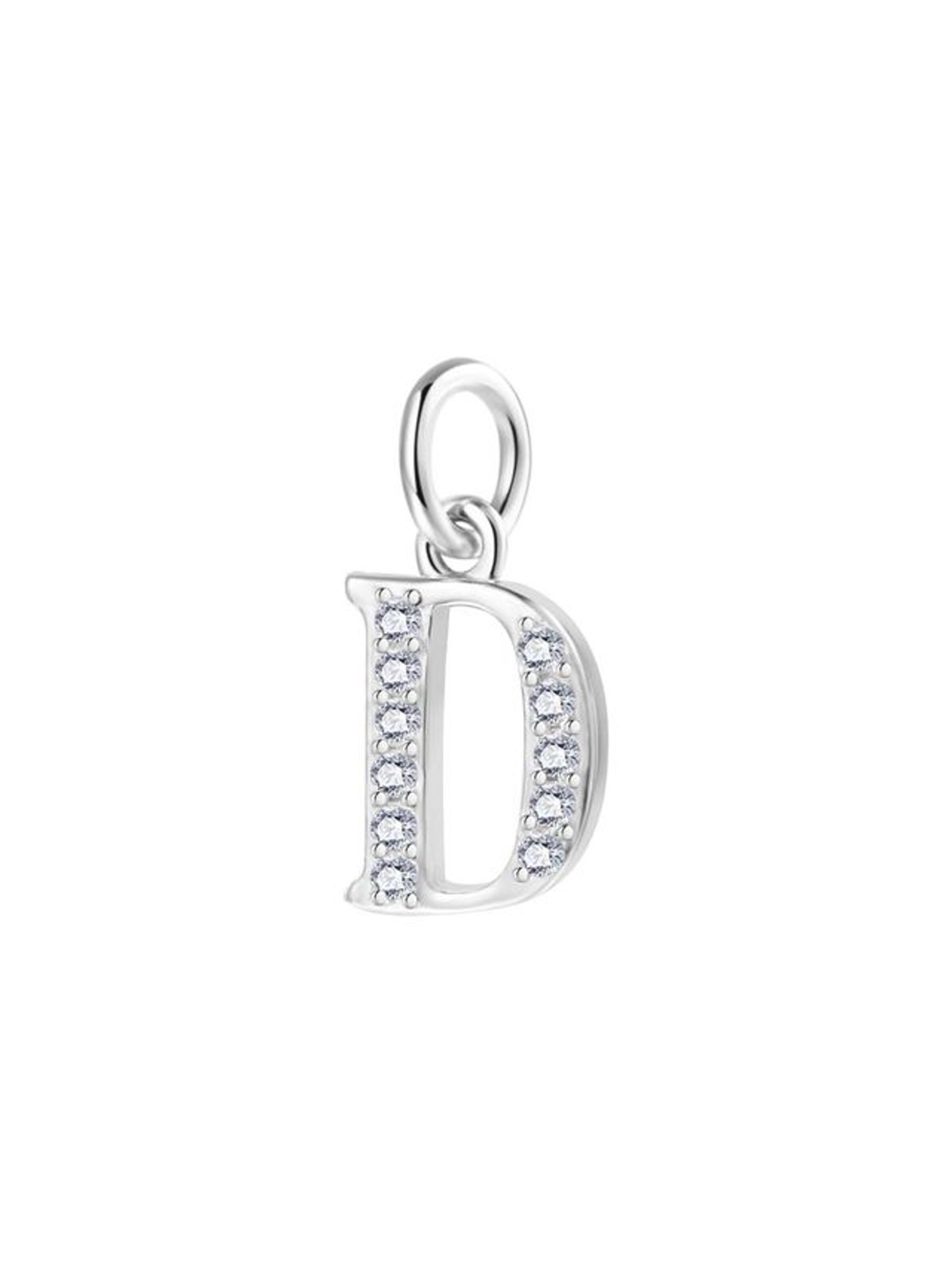 Hey Happiness Necklace 'Letter D' in Silver