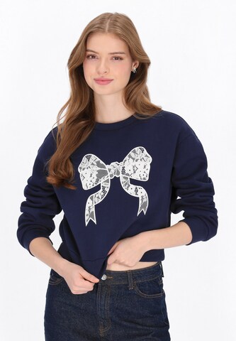 MYMO Sweatshirt in Blau: Vorderseite