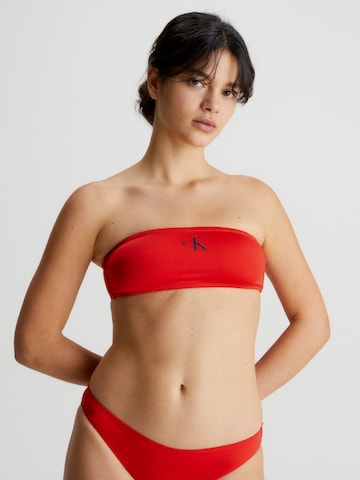 Calvin Klein Swimwear Bandeau Bikinitop in Rot: predná strana