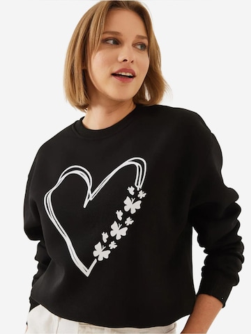 Bianco Lucci - Sweatshirt 'Sweatshirts' em preto