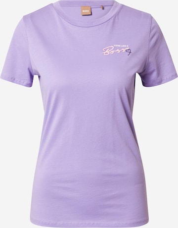 T-shirt 'Elogo' BOSS Orange en violet : devant