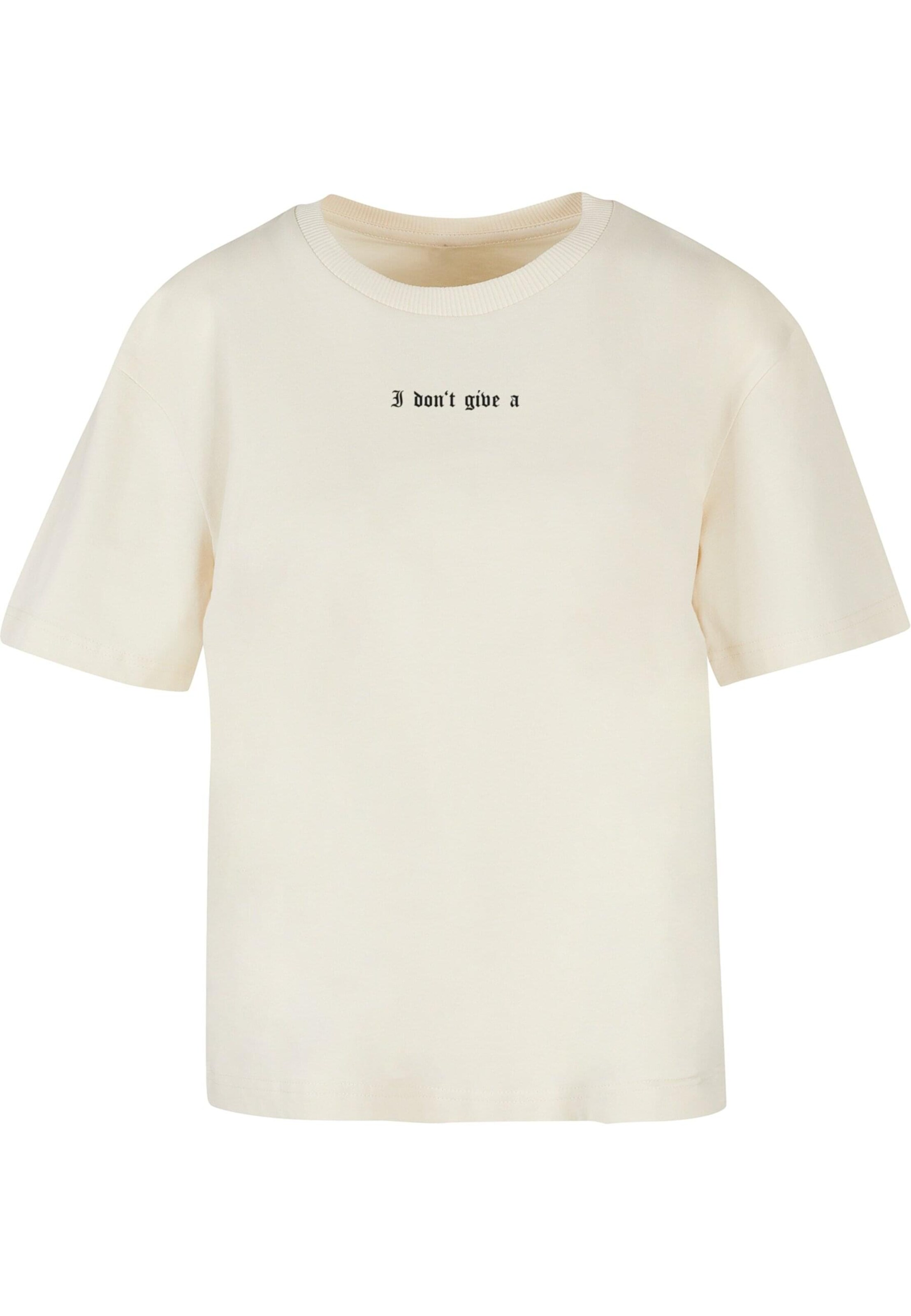 Mister Tee Póló 'I Don't Give' - bézs: elől