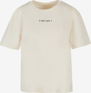Mister Tee Shirt 'I Don't Give' in Beige: front